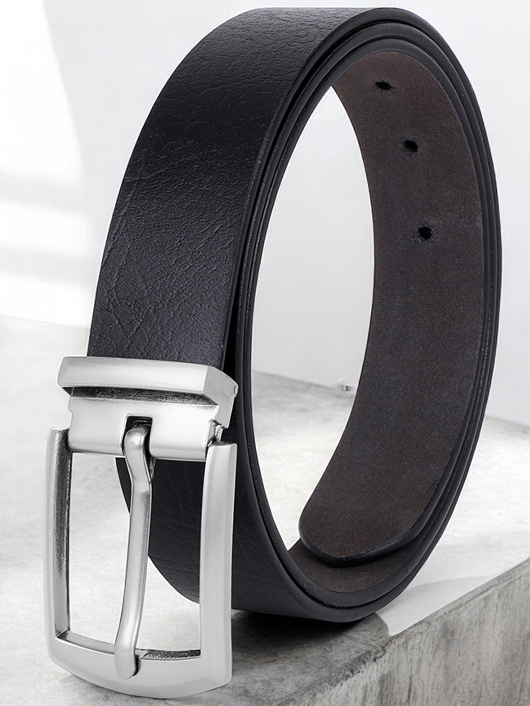 

Provogue Men Textured Leather Formal Belt, Black