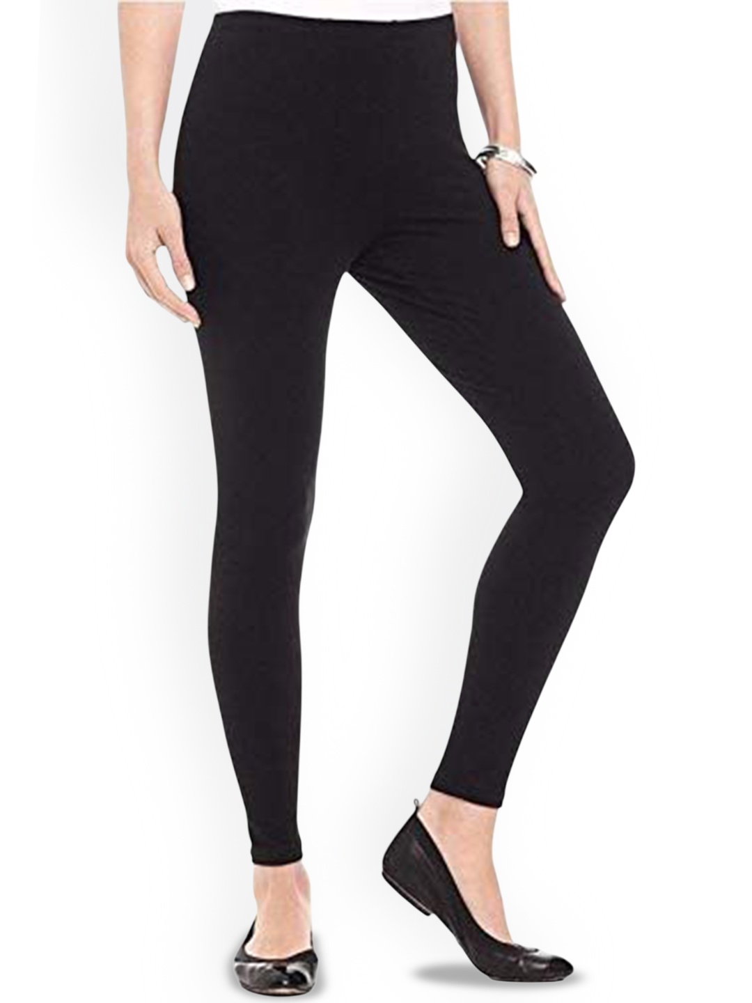 

DREAM & DZIRE Women Churidar Length Leggings, Black