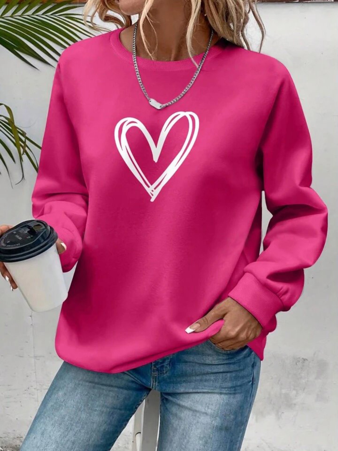 

KASHIAN Women Printed Sweatshirt, Pink
