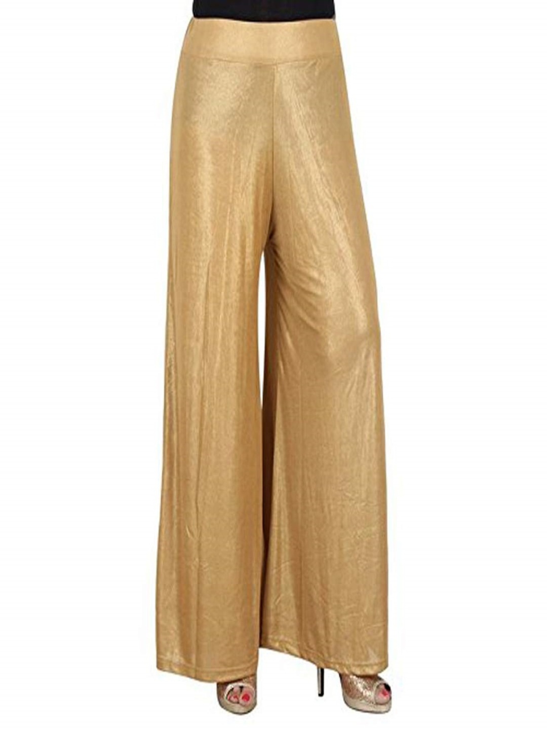 

DREAM & DZIRE Women Flared Palazzos, Gold