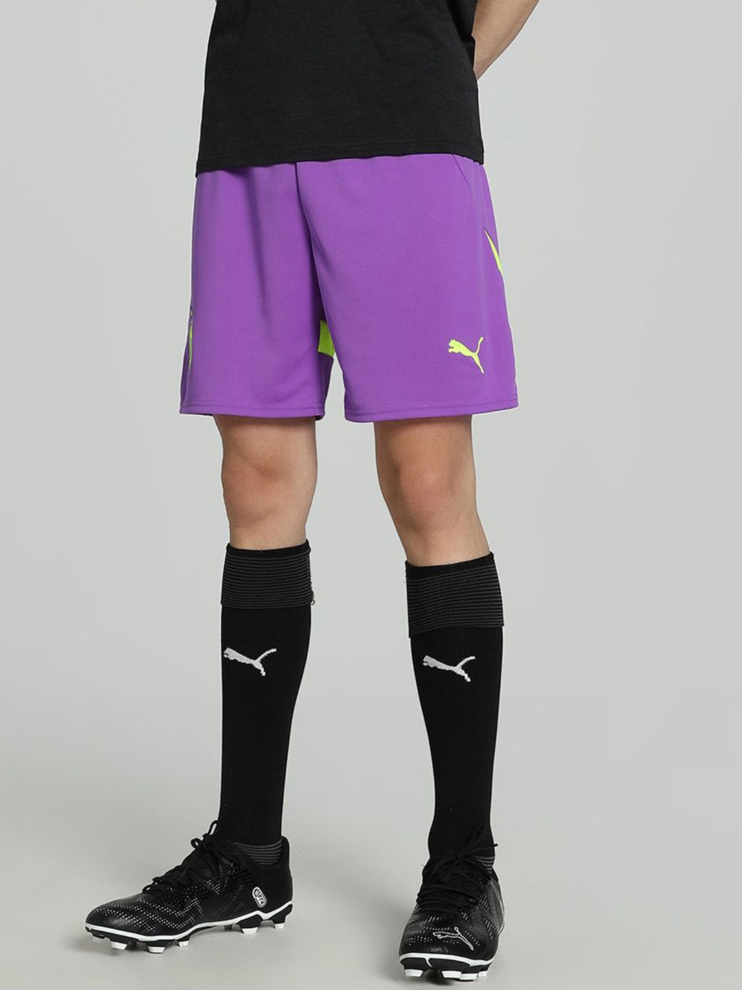 

Puma Men Borussia Dortmund 24/25 Printed Mid Rise Football Shorts, Purple