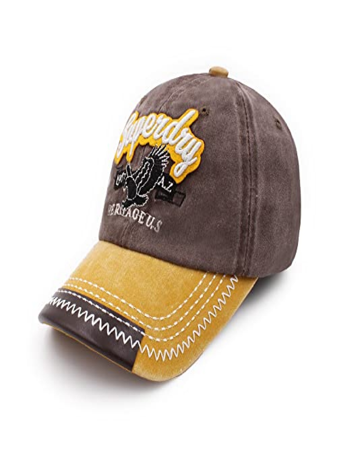 

JENNA Men Embroidered Baseball Cap, Brown