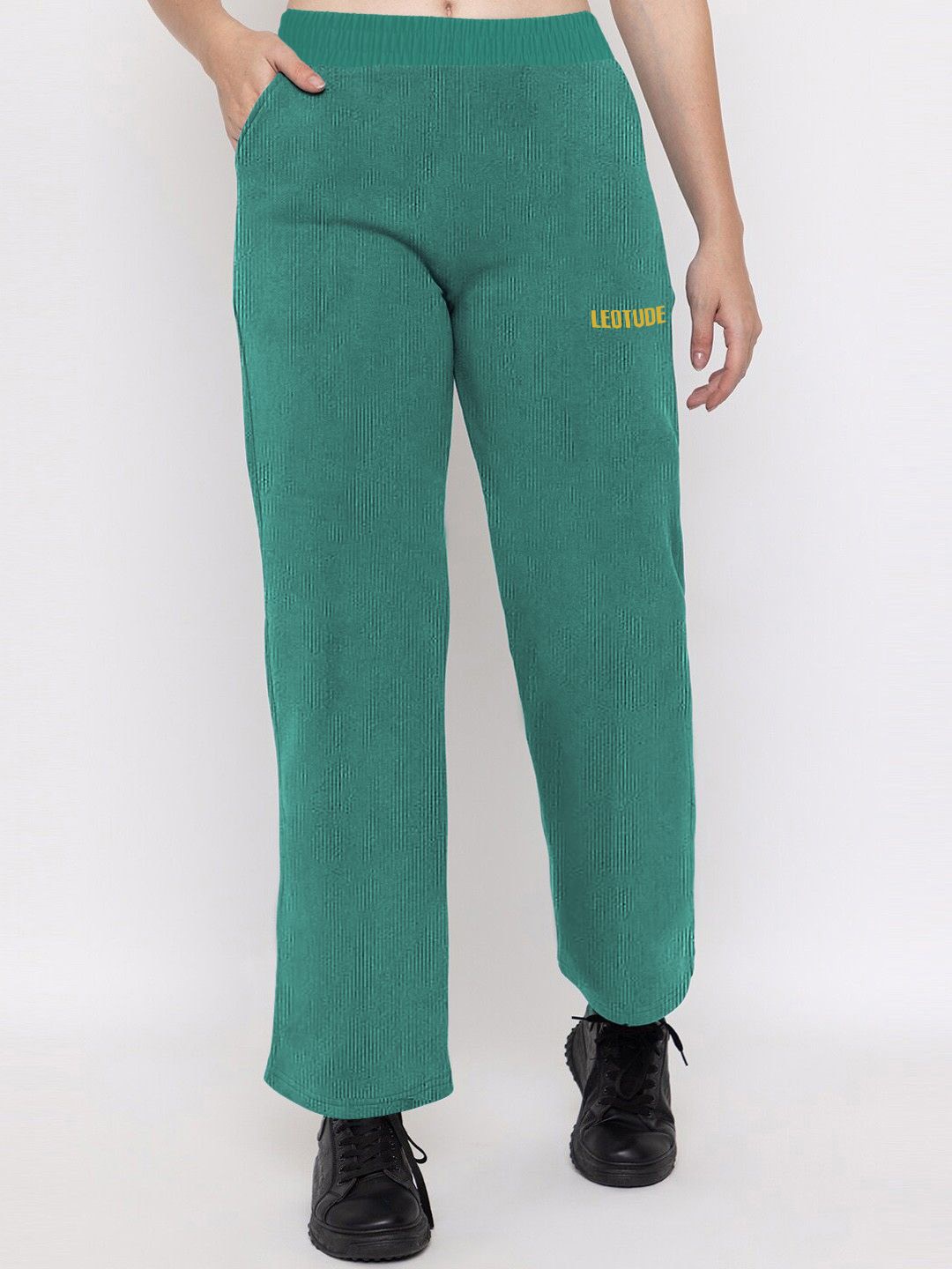 

Leotude Women Relaxed-Fit Mid Rise Track Pant, Green