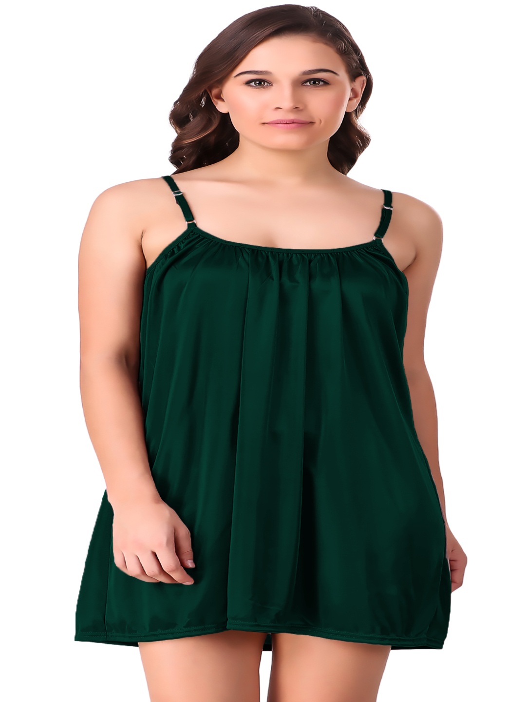 

Xs and Os Satin Baby Doll, Green