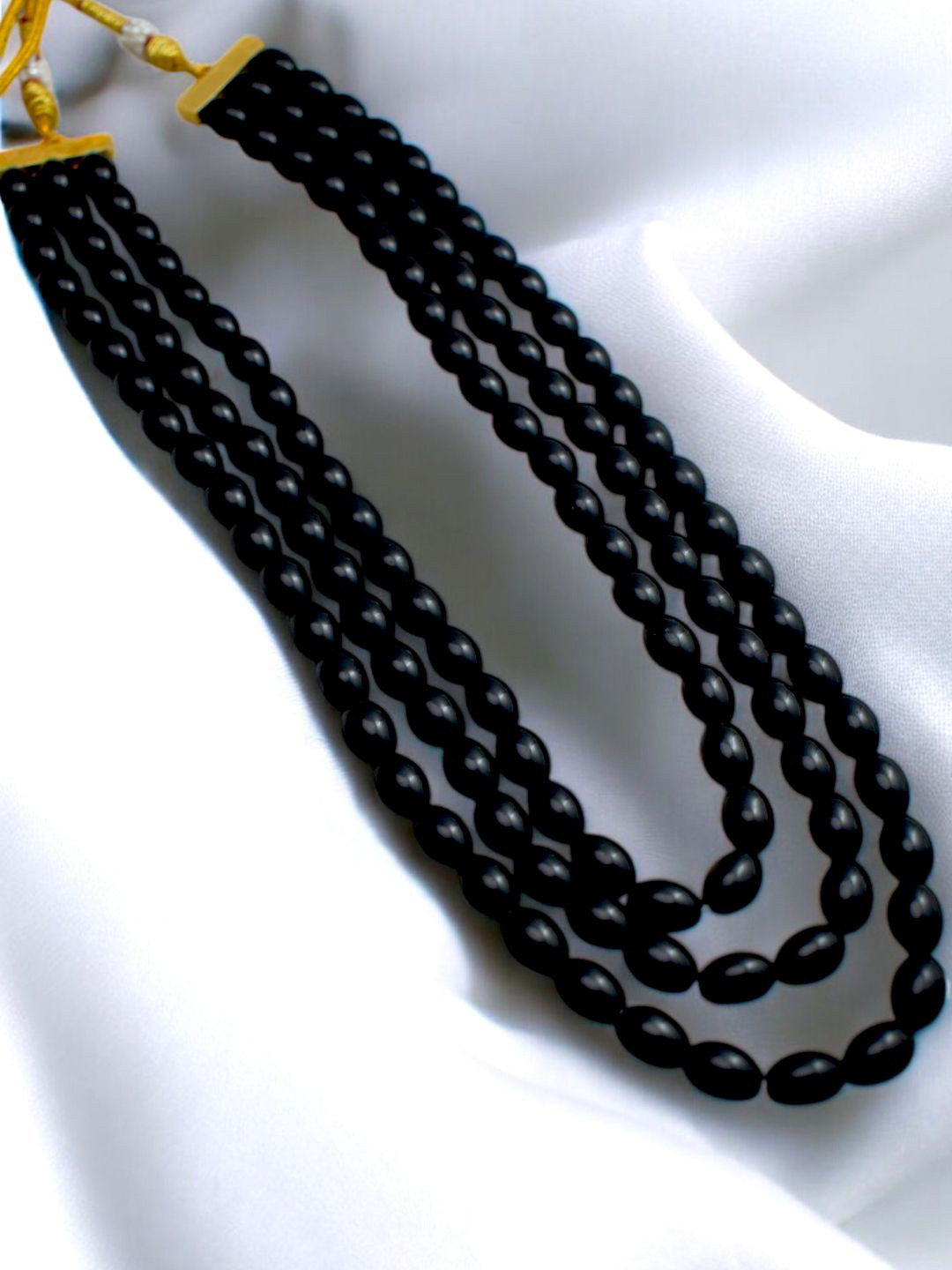 

TISHUL JEWELS Gold-Plated Artificial Stones Studded Layered Minimal Necklace