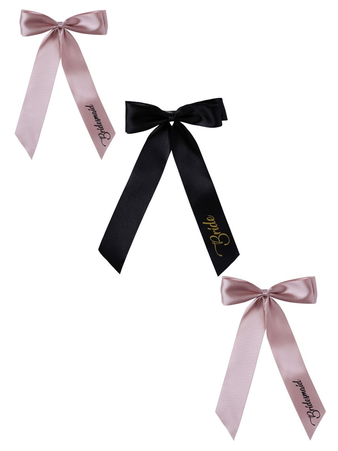 

Arendelle Women Set of 3 French Barrette, Black