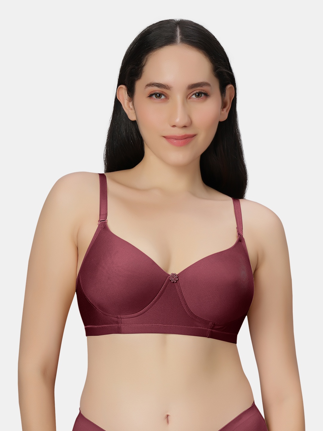 

Sonari Women Seamless Medium Coverage Bra, Maroon