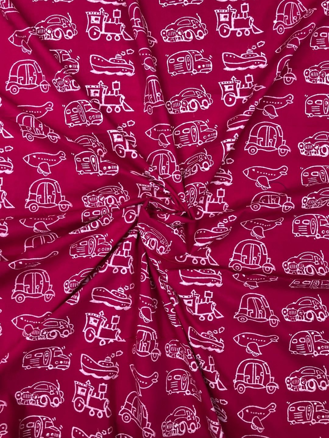 

PALASH Abstract Printed Pure Cotton Unstitched Dress Material, Pink