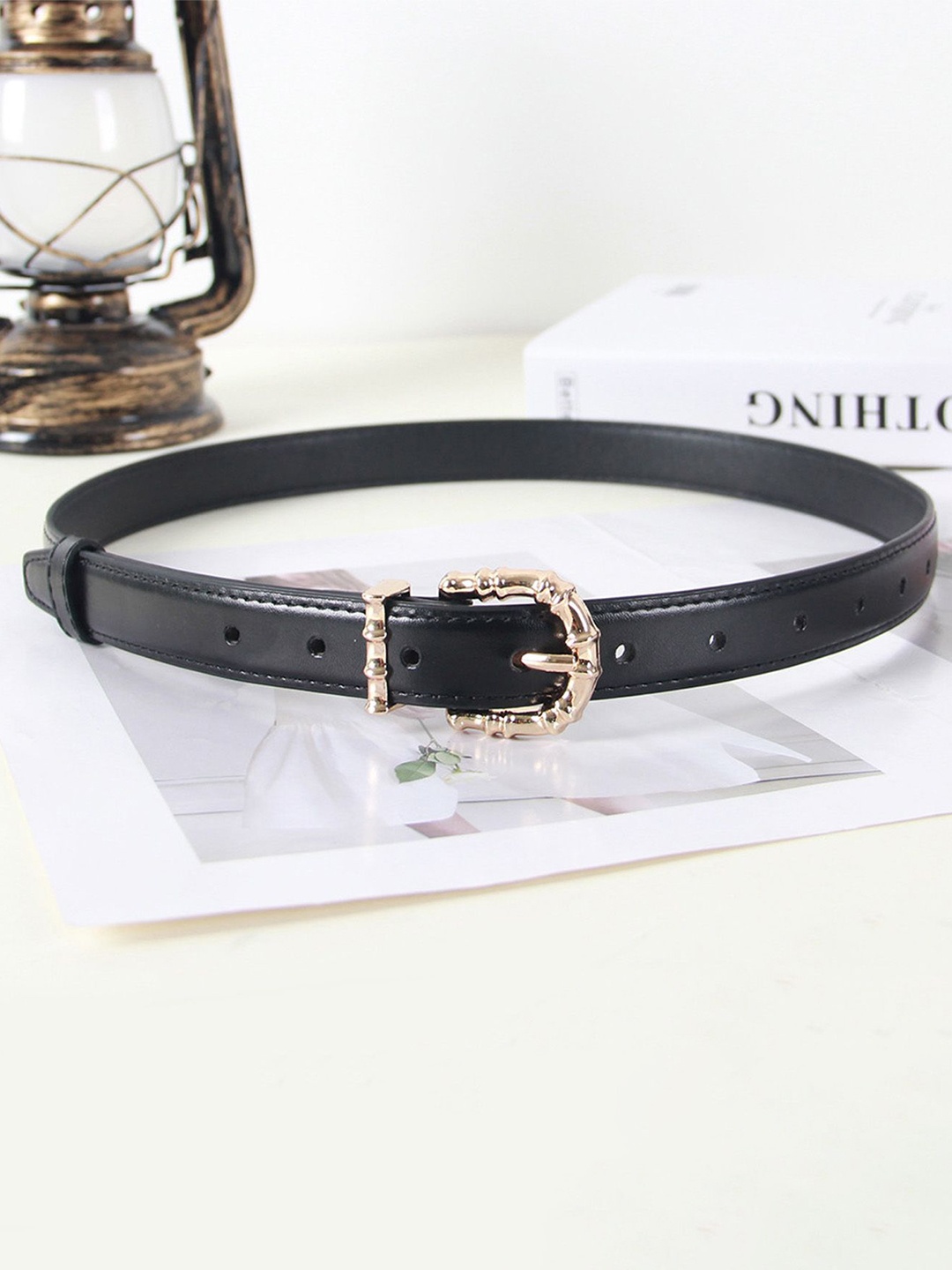 

Just Lil Things Women Slim Belt, Black