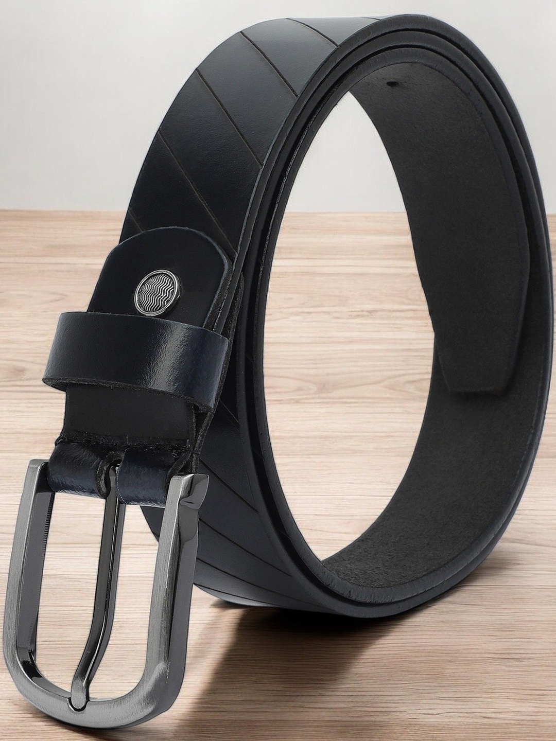 

Provogue Men Textured Leather Formal Belt, Black