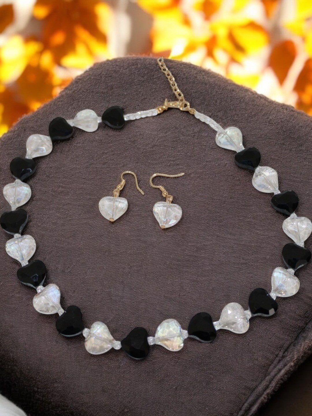 

Jolly Faces Heart Beaded Jewellery Set, Gold