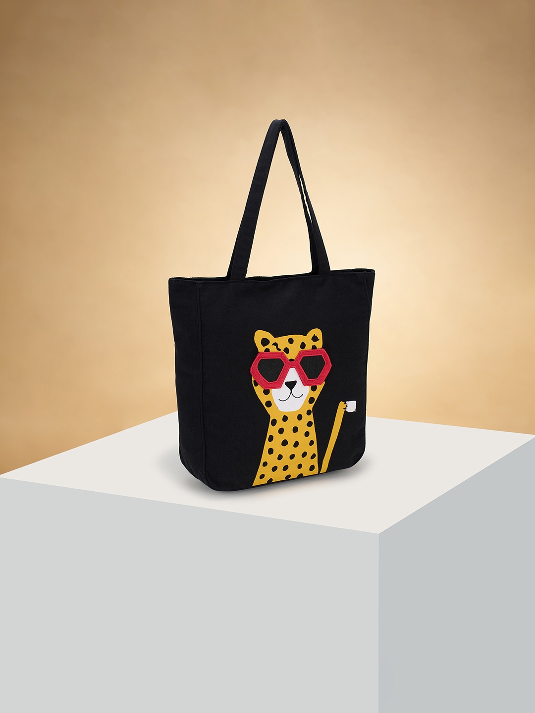 

Forever Glam by Pantaloons Women Graphic Printed Shopper Tote Bag, Black