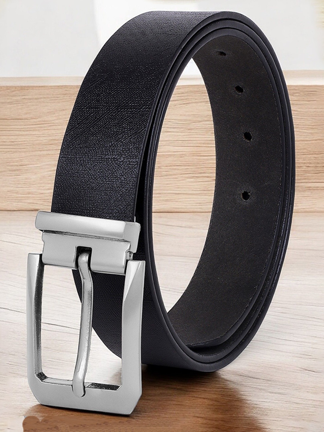 

Provogue Men Textured Leather Formal Belt, Black