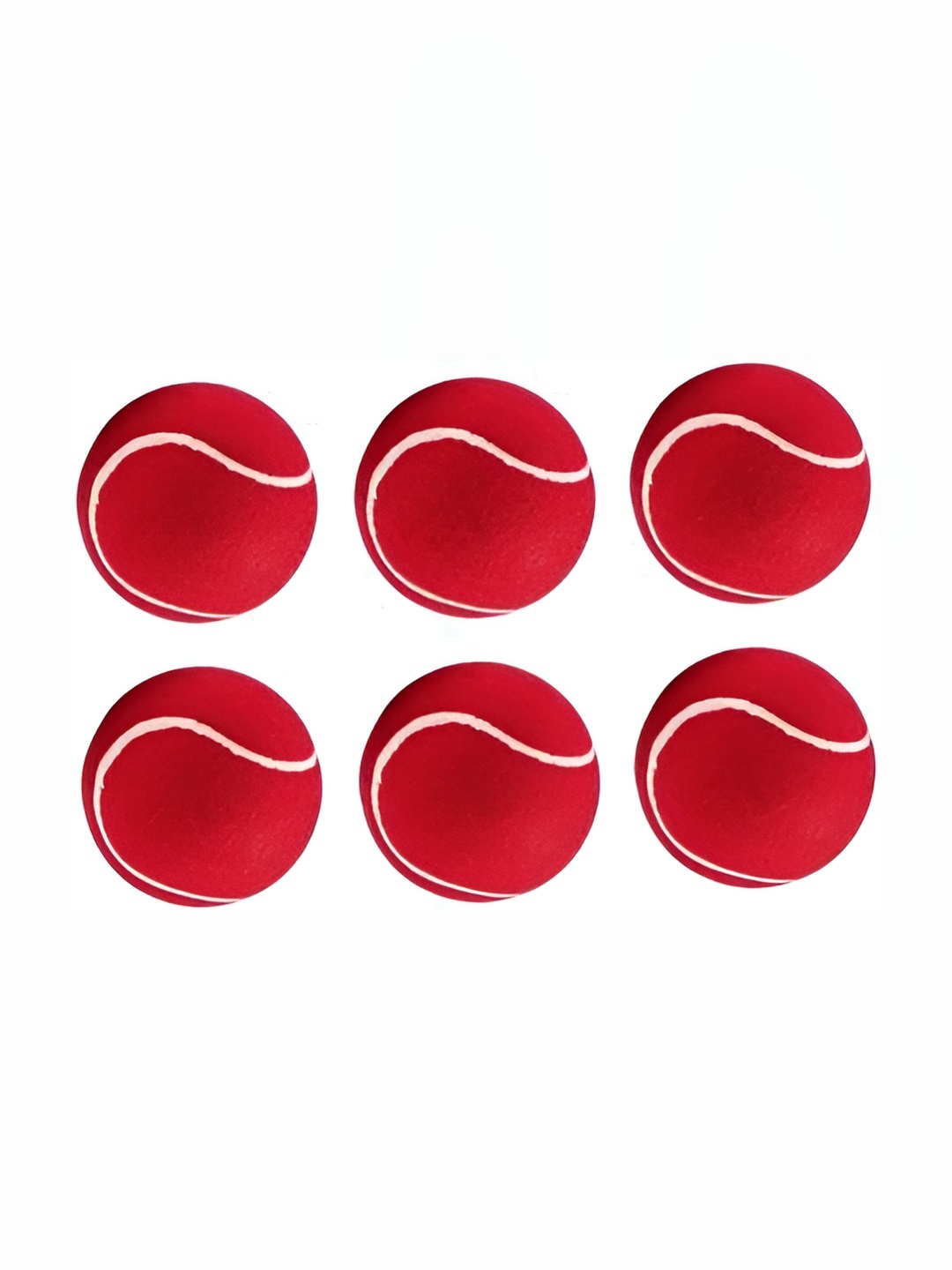 

HackerX 6-Pcs Cricket Tennis Ball, Red