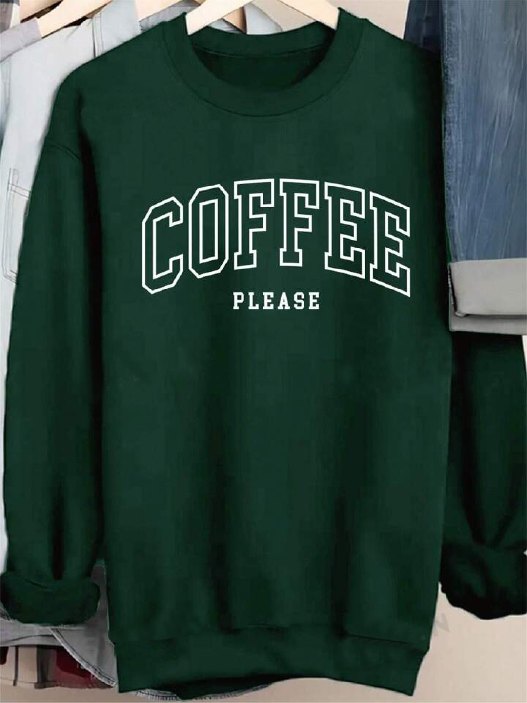 

KASHIAN Women Typography Printed Sweatshirt, Green
