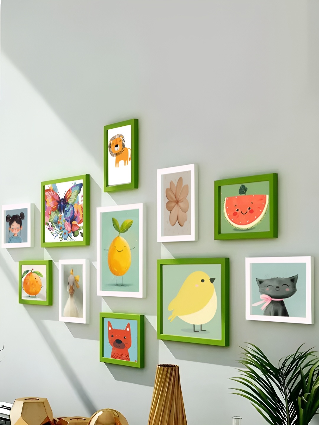 

Art Street Green & White 8 to 12 Pieces Wood Wall Photo Frames