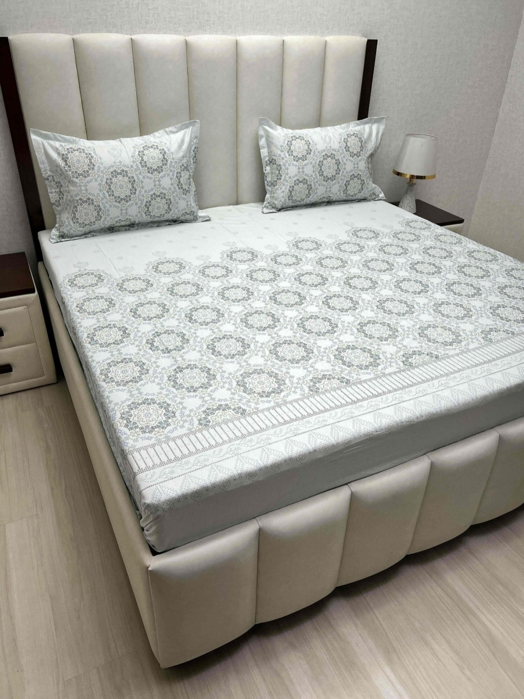

Pure Decor Blue & Black Ethnic Motifs Queen Bedsheet with 2 Pillow Covers
