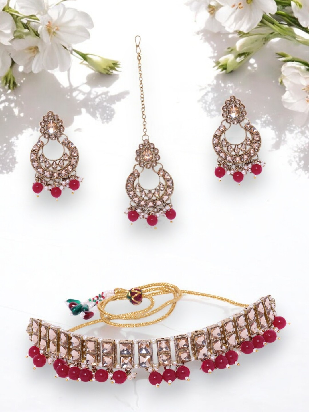 

Anouk Gold-Plated Stone Studded Jewellery Set