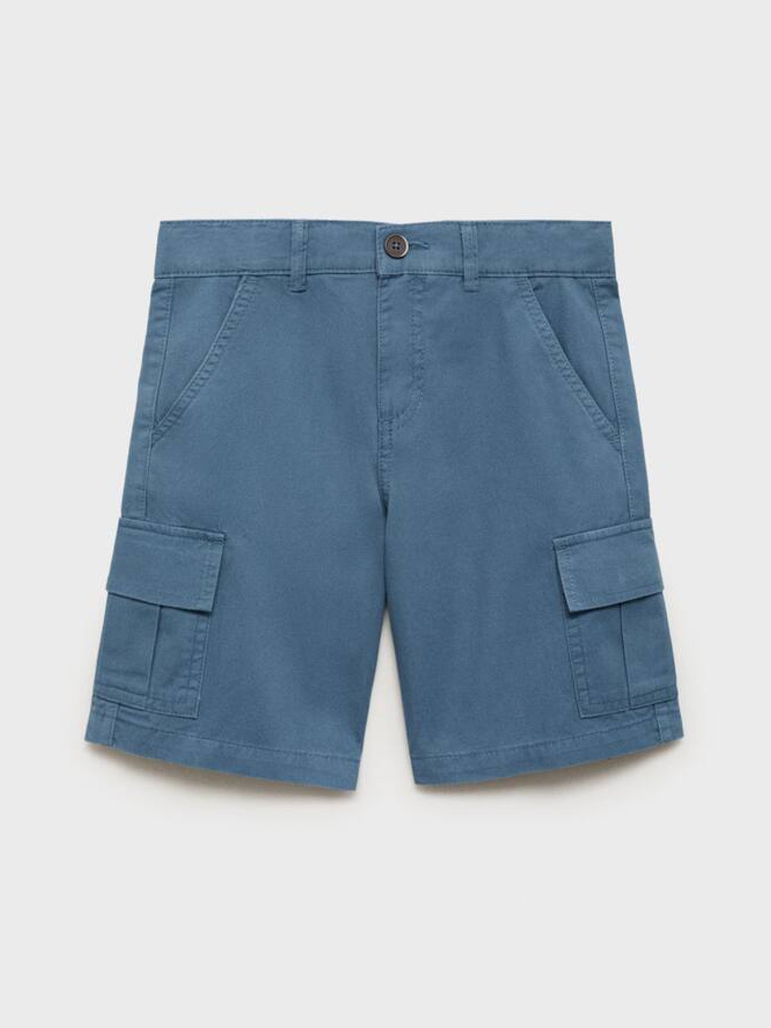 

Mango Kids Boys Pure Cotton Cargo Shorts, Blue