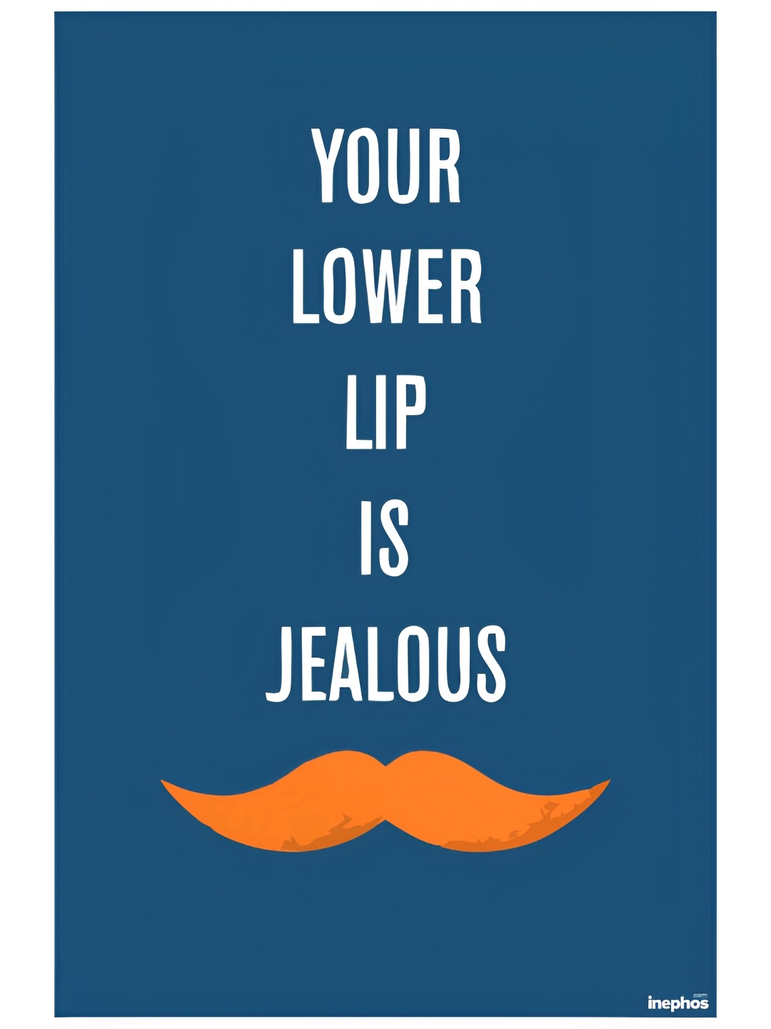 

Inephos Blue & White Typography Printed Wall Poster