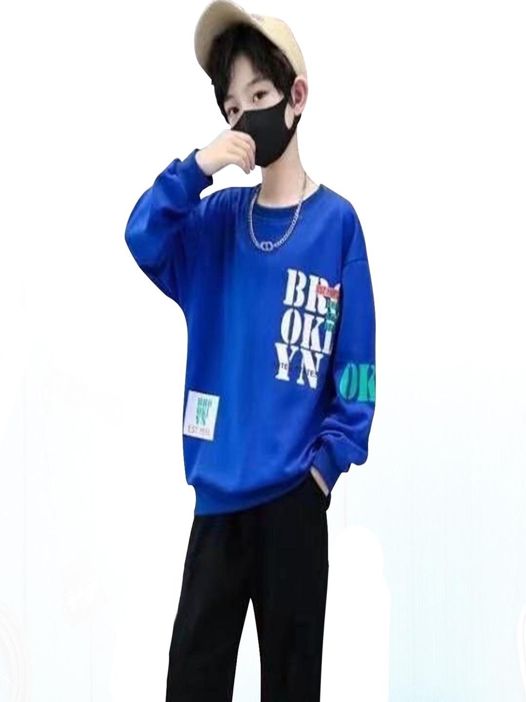 

BILLYBALL Unisex Kids Printed T-shirt with Trousers, Blue