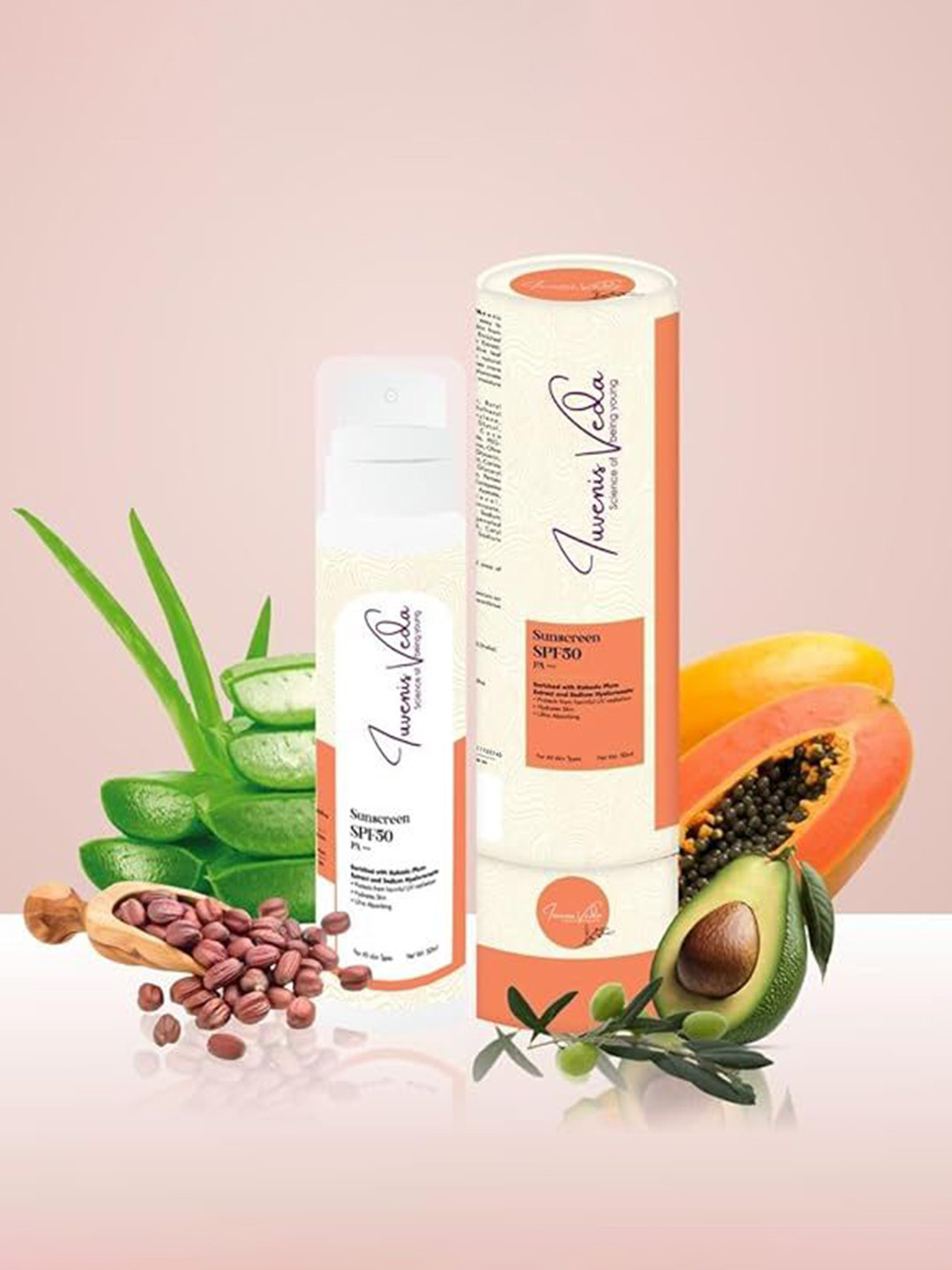

IUVENIS VEDA 100% Organic Sunscreen SPF 50 PA+++ - 50 g, Na