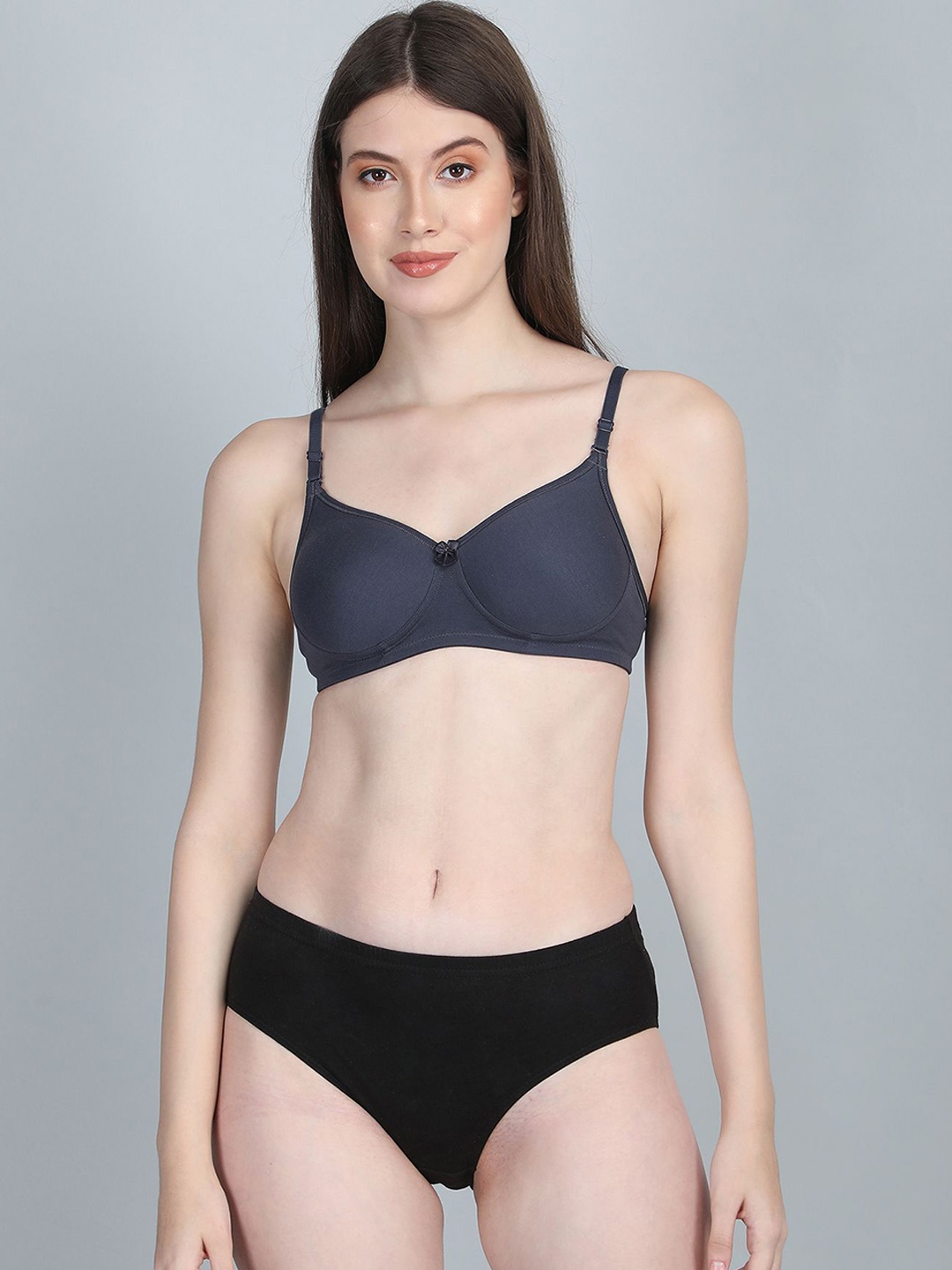 

NITARYA Women Self Design Laced Heavily-Padded Lingerie Set, Blue