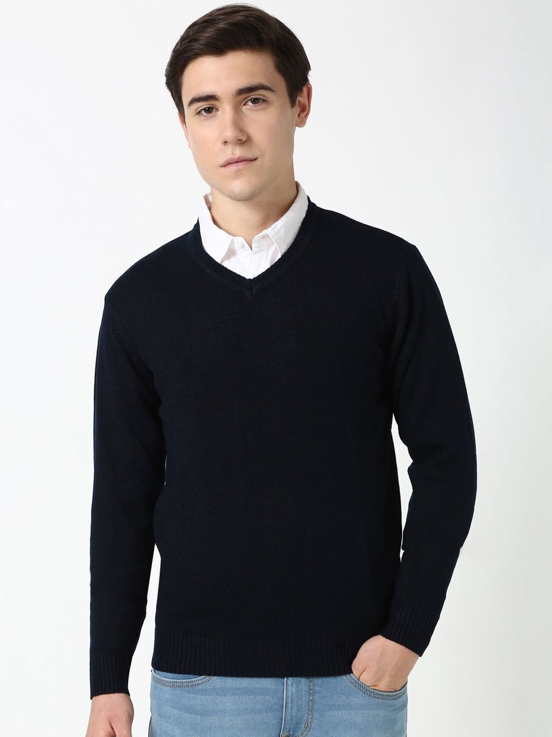 

Peter England Casuals Men Pullover, Navy blue