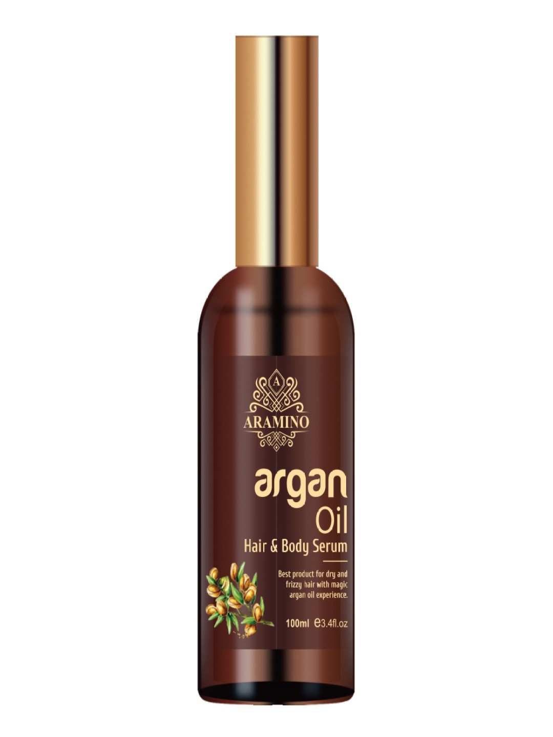 

Aramino Argan Oil Dry & Frizzy Hair & Body Serum - 100 ml, Brown