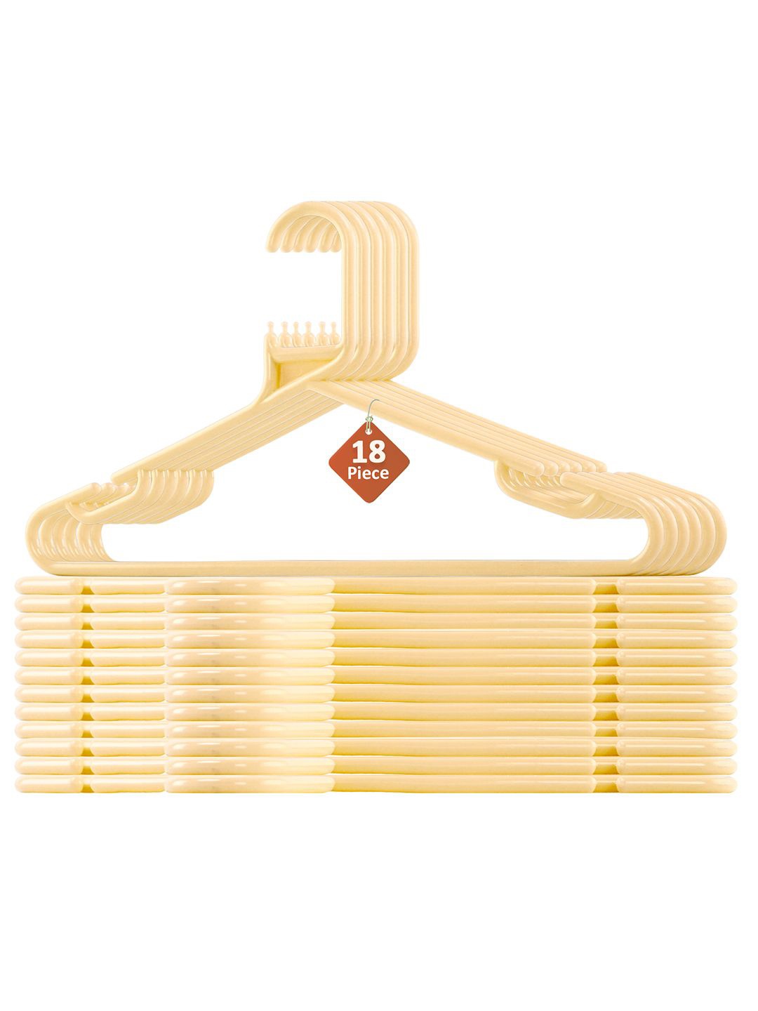 

Kuber Industries Cream Colored Pack Of 18 Hangers For Wardrobe