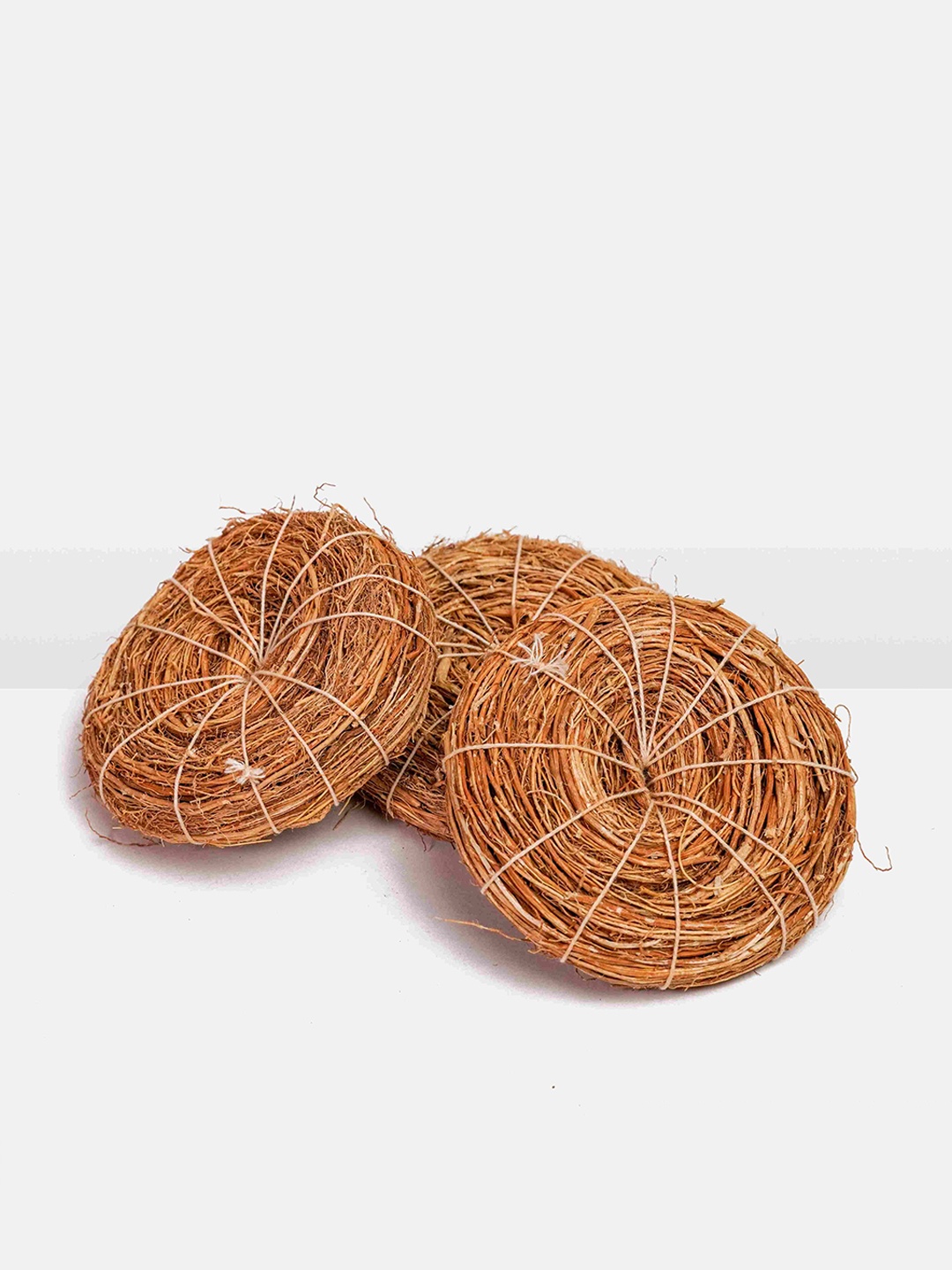 

Ecotyl Set Of 3 Vetiver Natural Body Loofah Scrubber, Brown