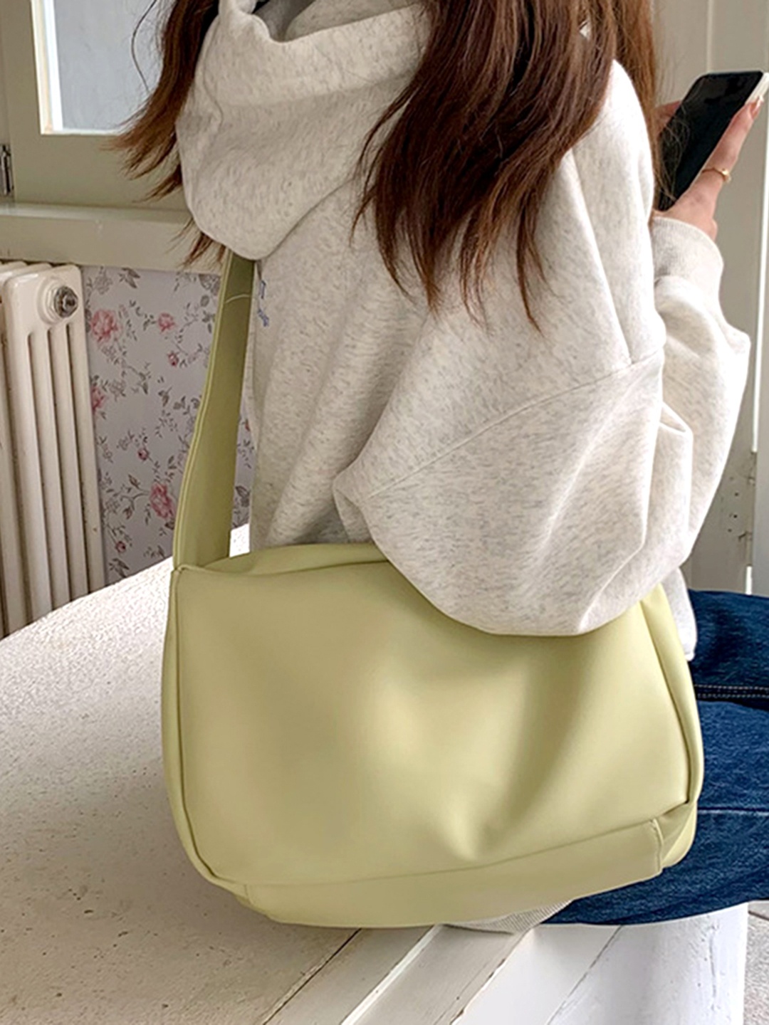 

StyleCast Women Solid Crossbody Sling Bag, Yellow
