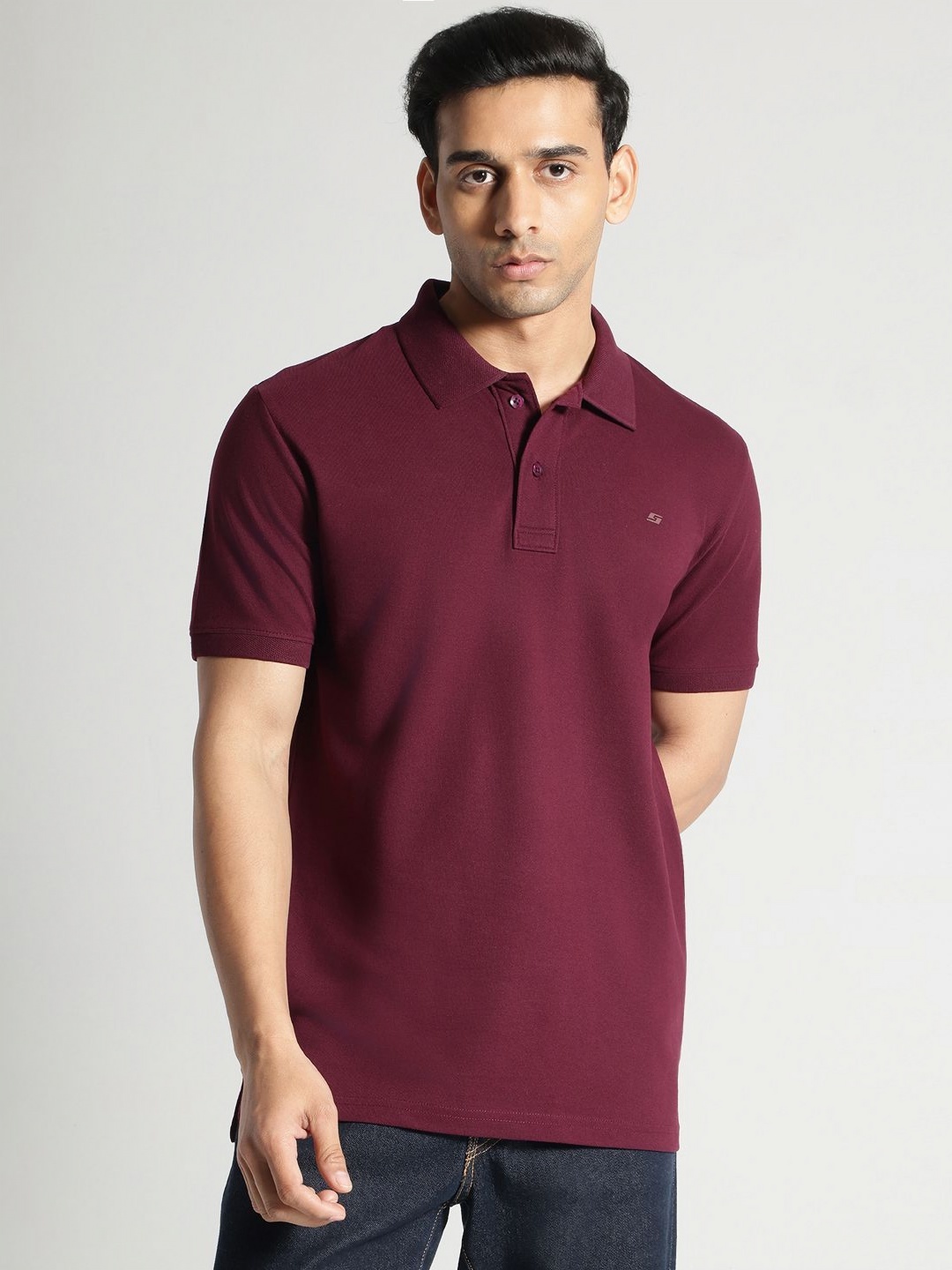 

Code 61 Men Brand Logo Cool Max T-shirt, Magenta