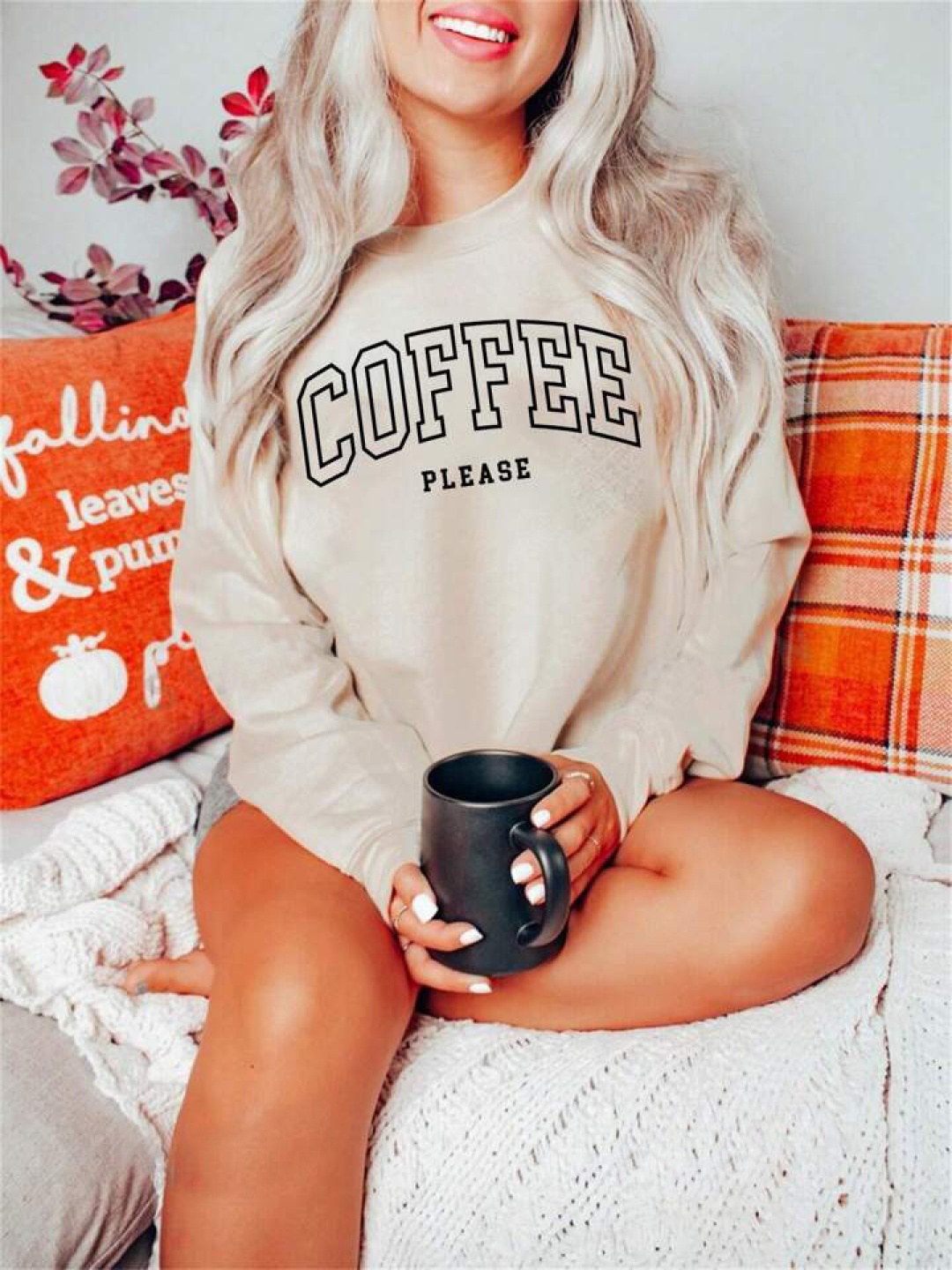 

KASHIAN Women Printed Sweatshirt, Cream