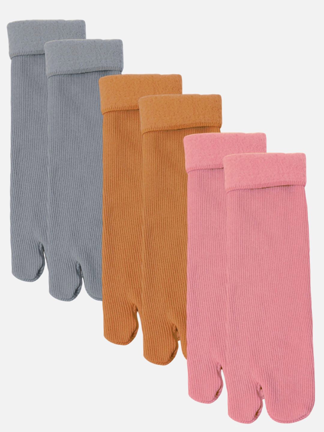 

StyFun Women Pack Of 3 Striped Crew Length Socks, Pink