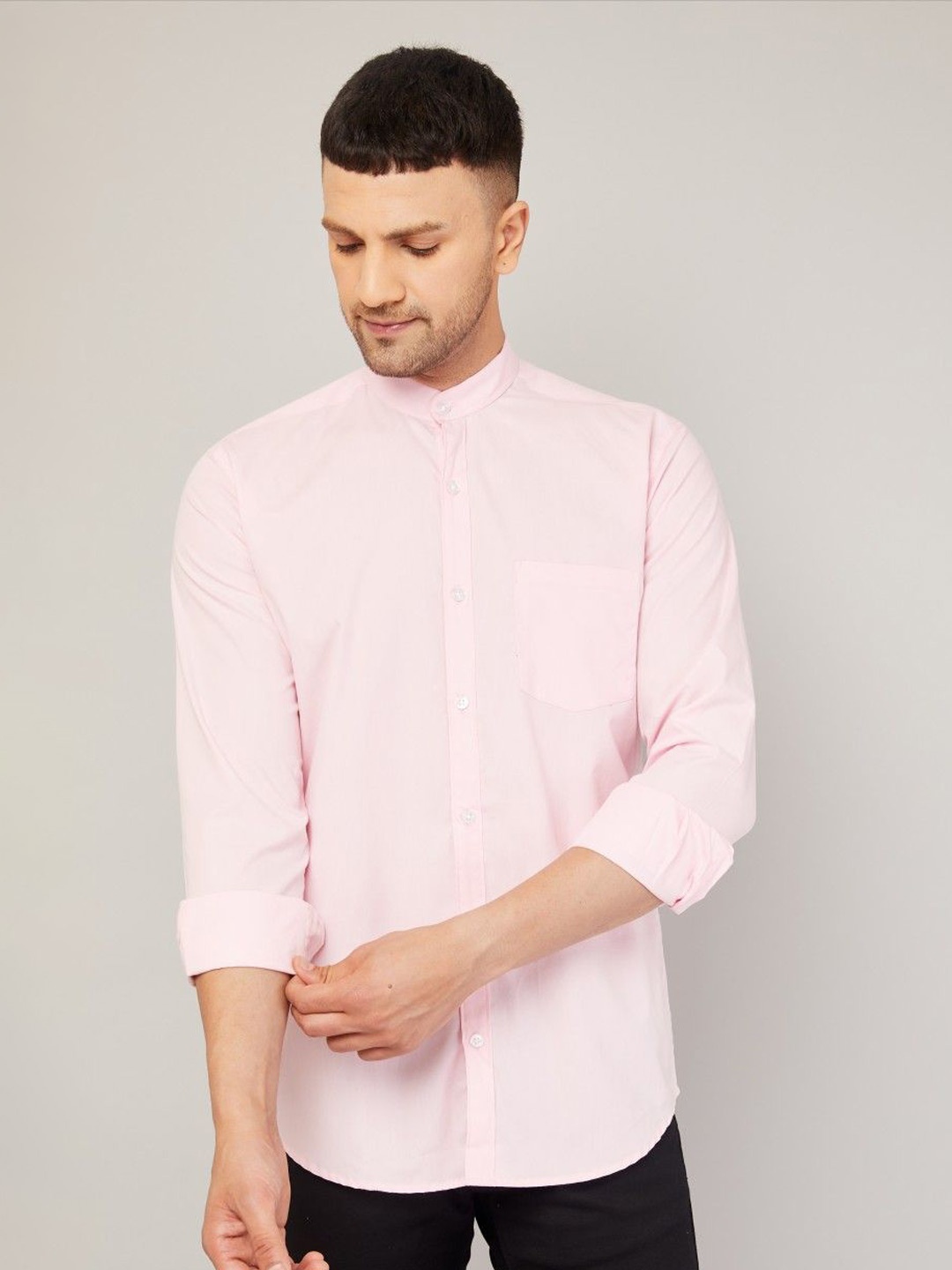 

Le Mec Men Opaque Casual Shirt, Pink