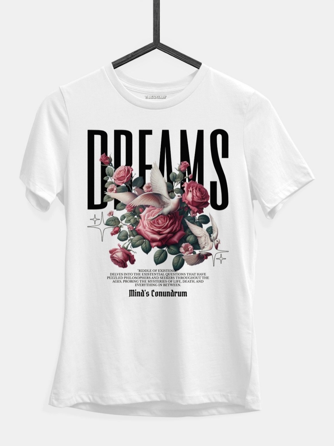 

THREADCURRY Girls Printed T-shirt, White