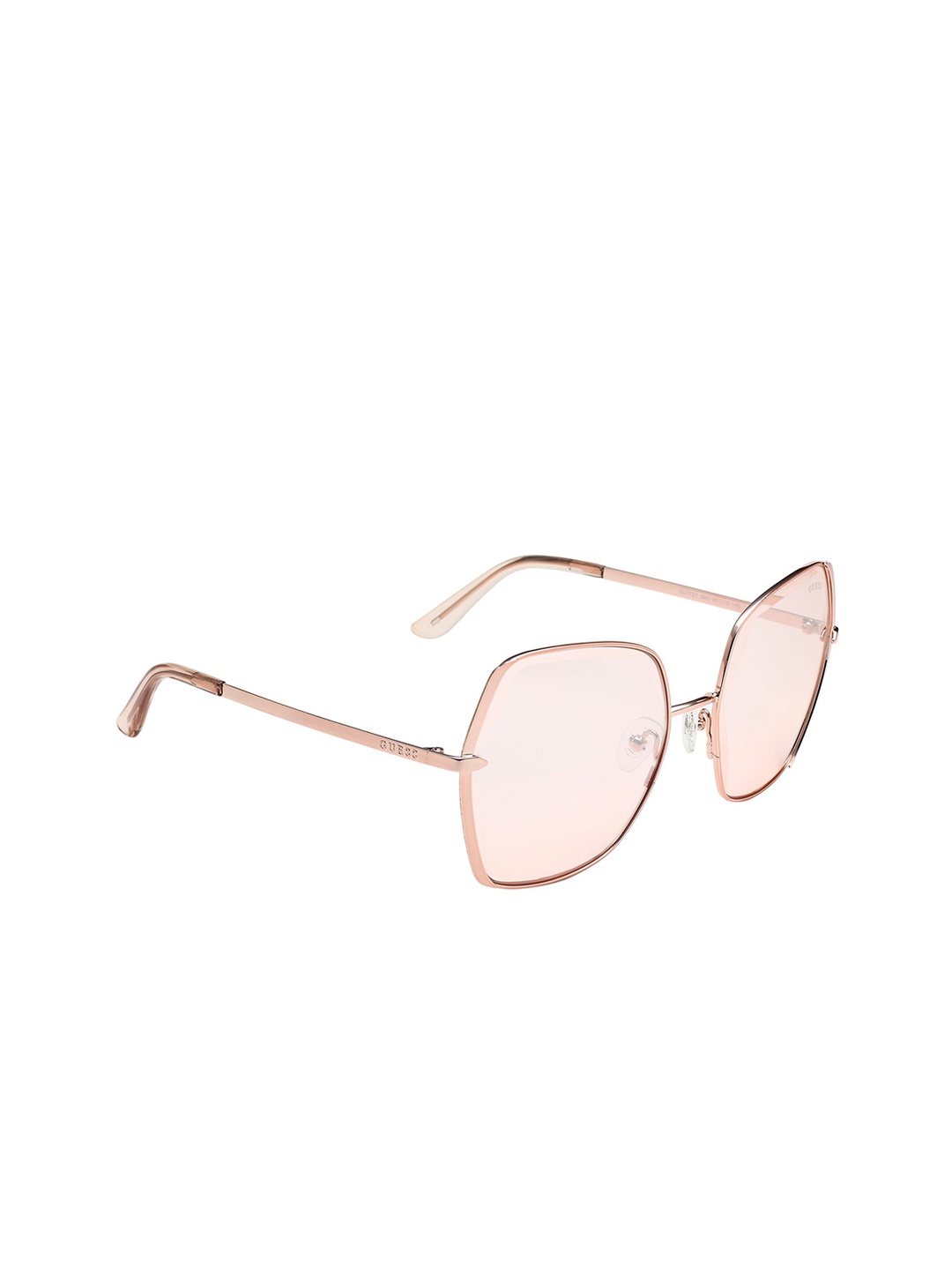 

GUESS Women Rectangle Sunglasses with UV Protected Lens, Red