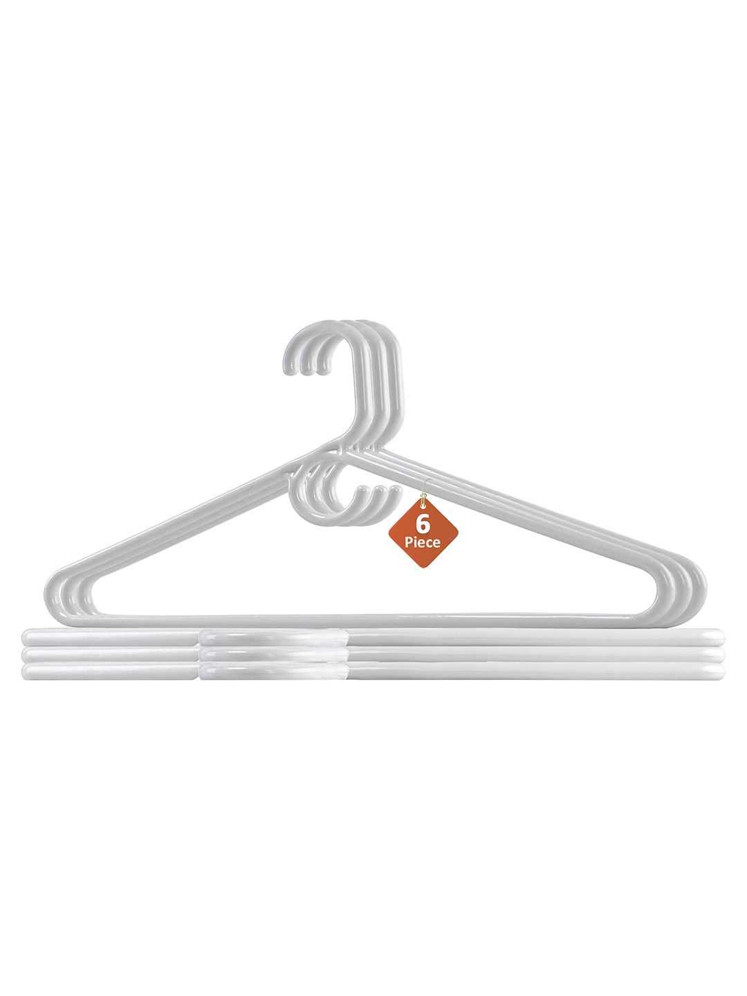 

Kuber Industries White 6 Pieces Hangers For Wardrobe
