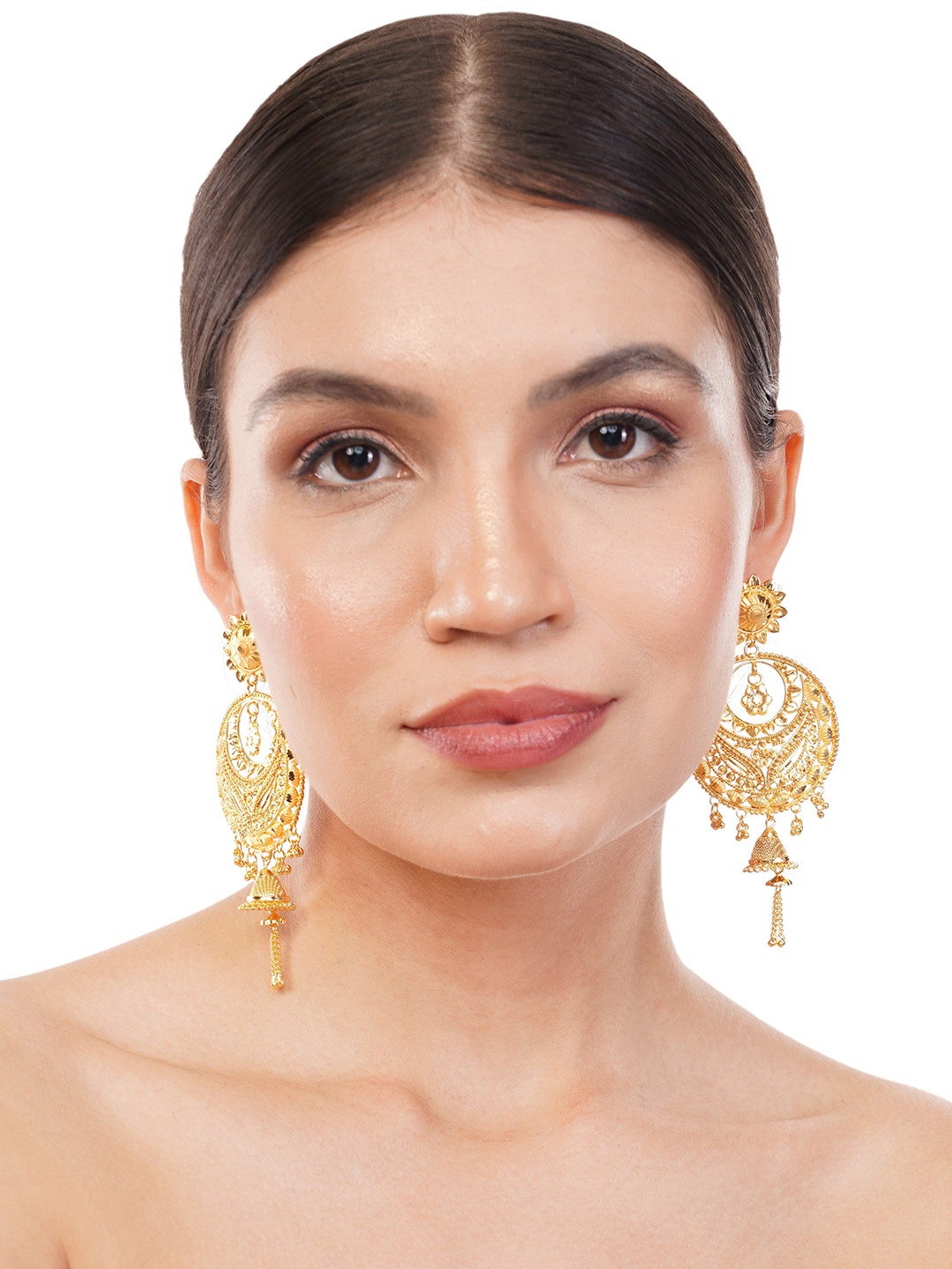 

Zhouse Gold-Plated Contemporary Shaped Drop Earrings