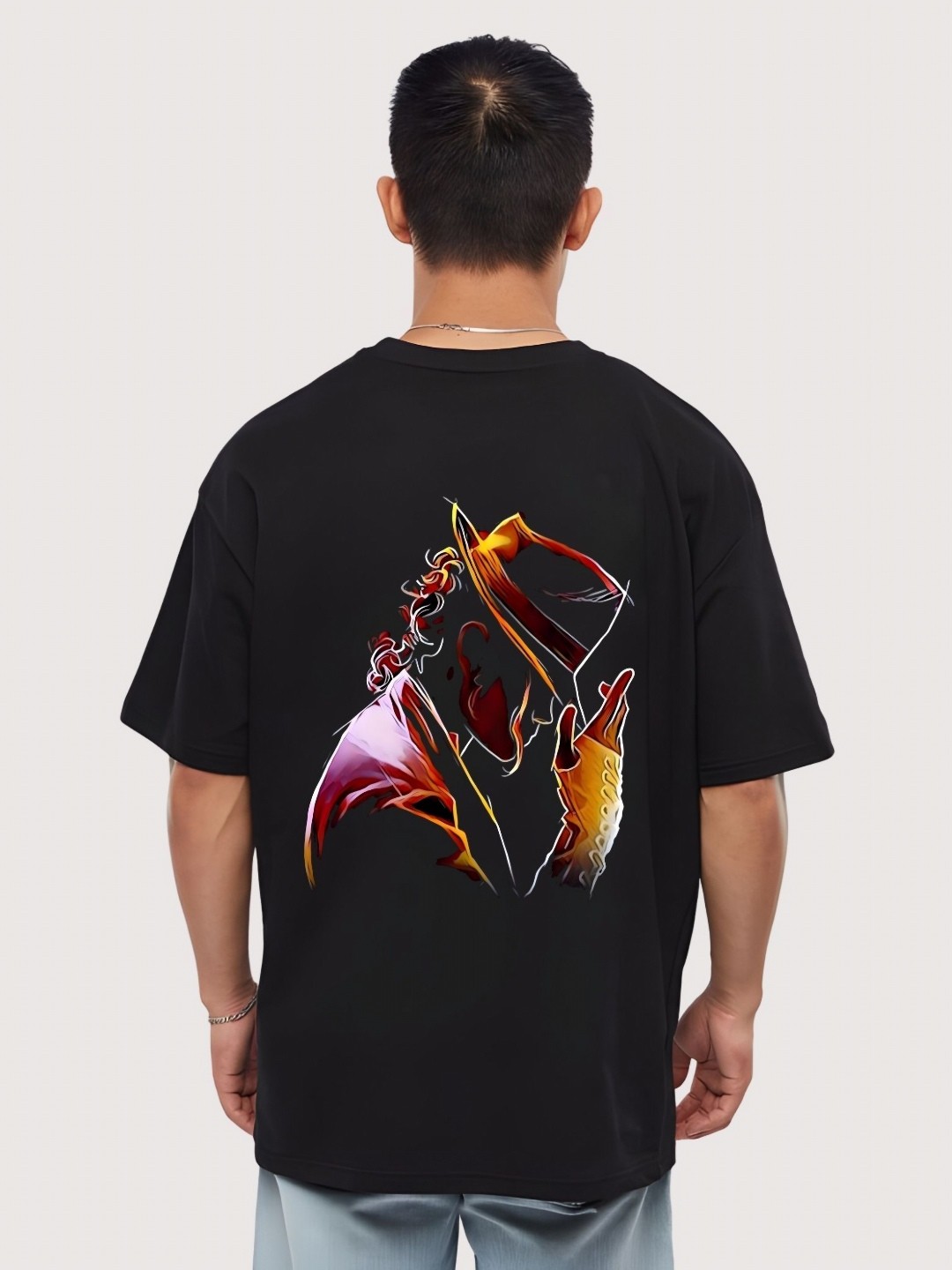 

Moda Rapido Men Drop-Shoulder Sleeves T-shirt, Black