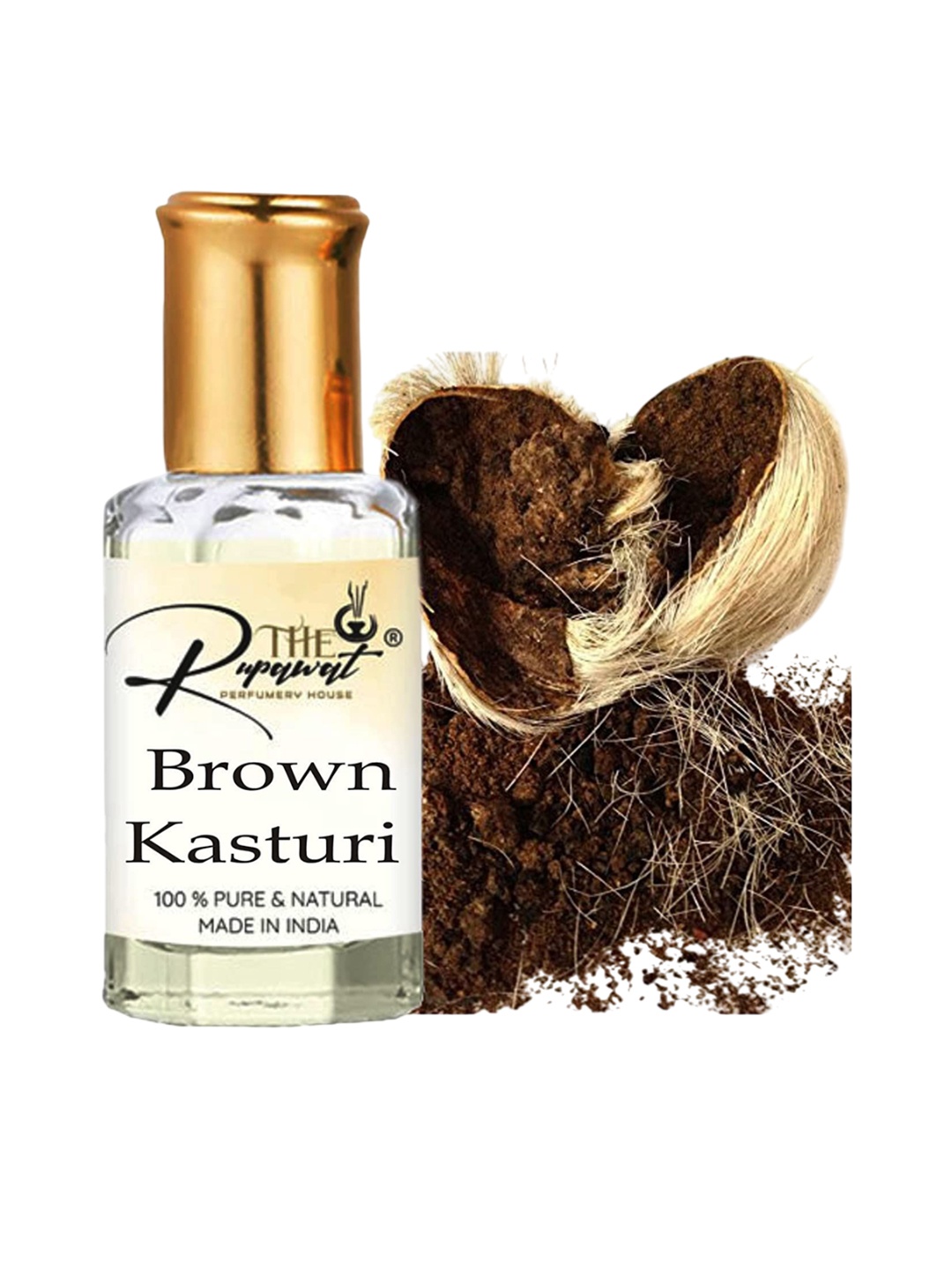 

THE RUPAWAT Perfumery House Brown Kasturi Natural & Alcohol Free Attar - 12 ml, Transparent