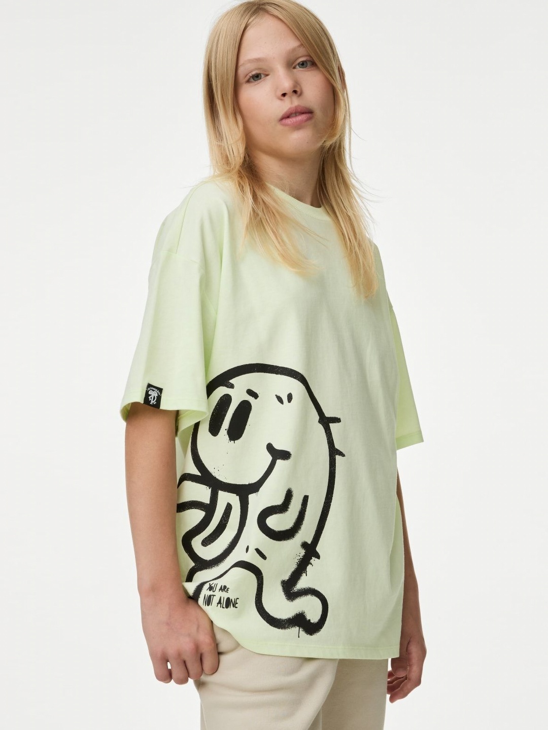 

Marks & Spencer Kids Printed High Neck Applique T-shirt, Yellow