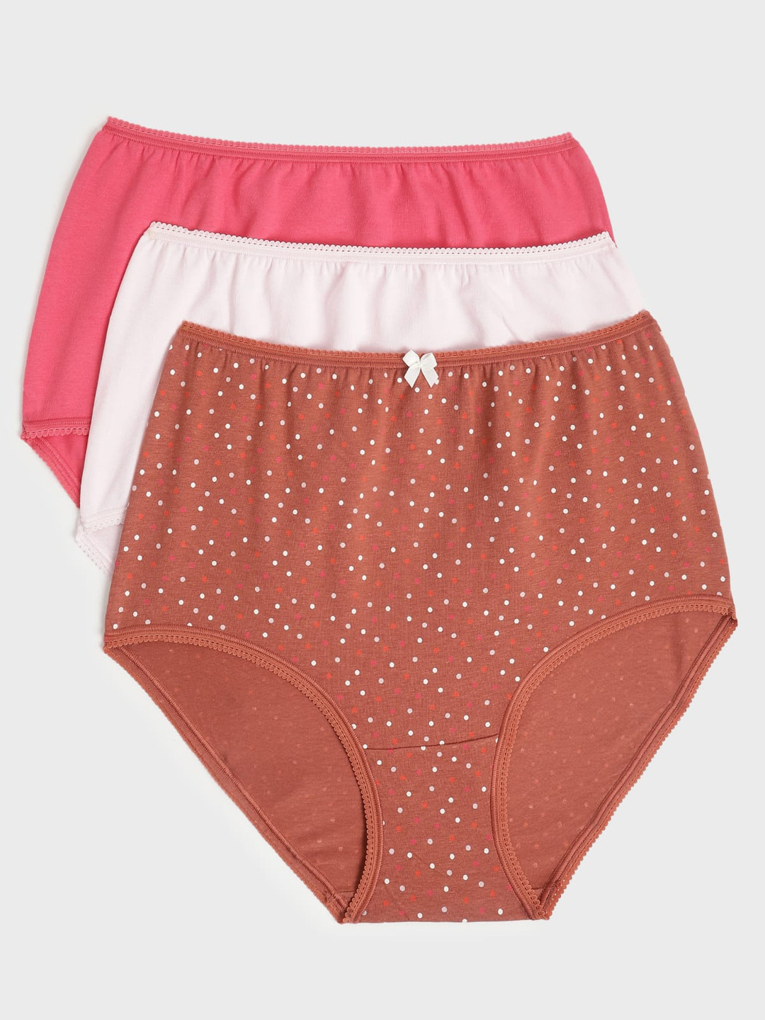 

Marks & Spencer Women Pack Of 3 Boy Shorts Briefs T613014KBURNT SIENNA, Red