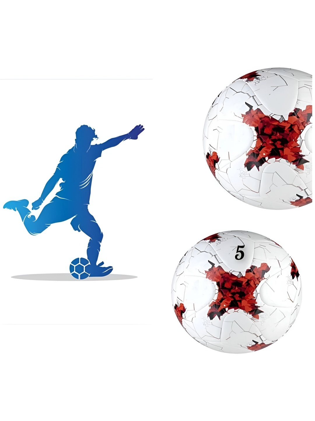 

HackerX Printed Trainy Sports Football, White