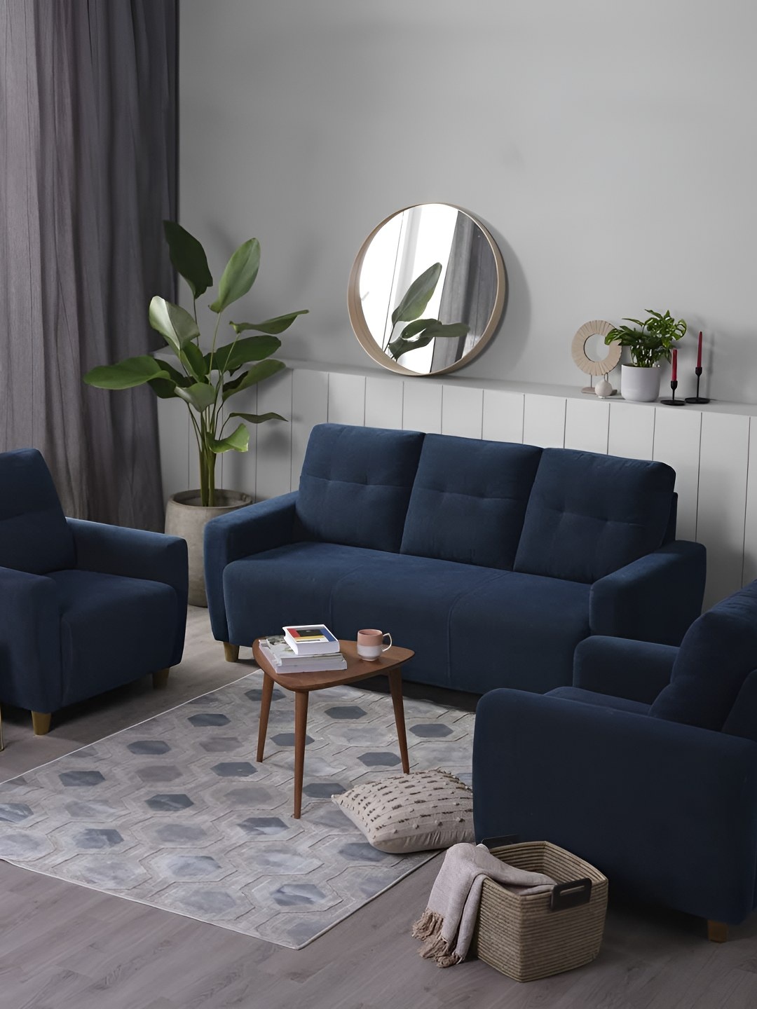 

Sleepyhead Yolo 5 Seater Sofa Set Fabric Berry Blue