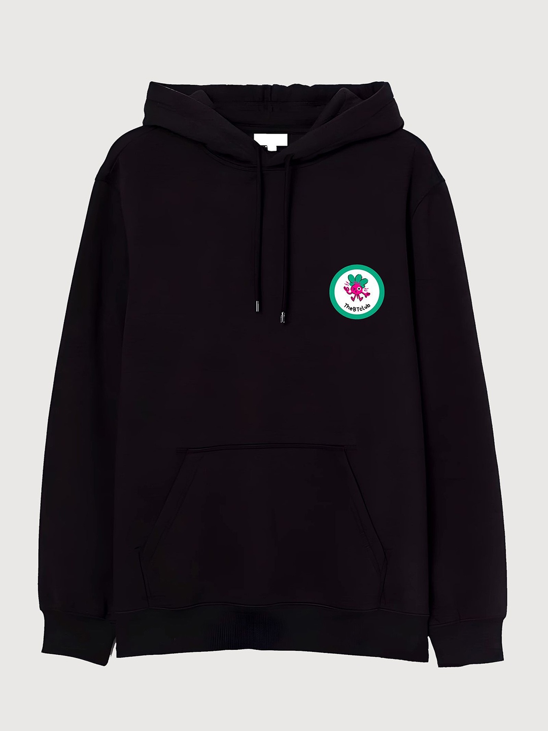 

TheBTclub Men Printed Hooded Sweatshirt, Black