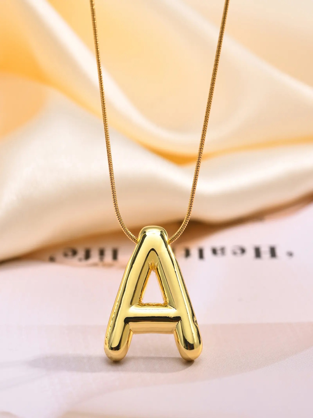 

DressBerry Gold-Plated Contemporary Shaped Pendants With Chains