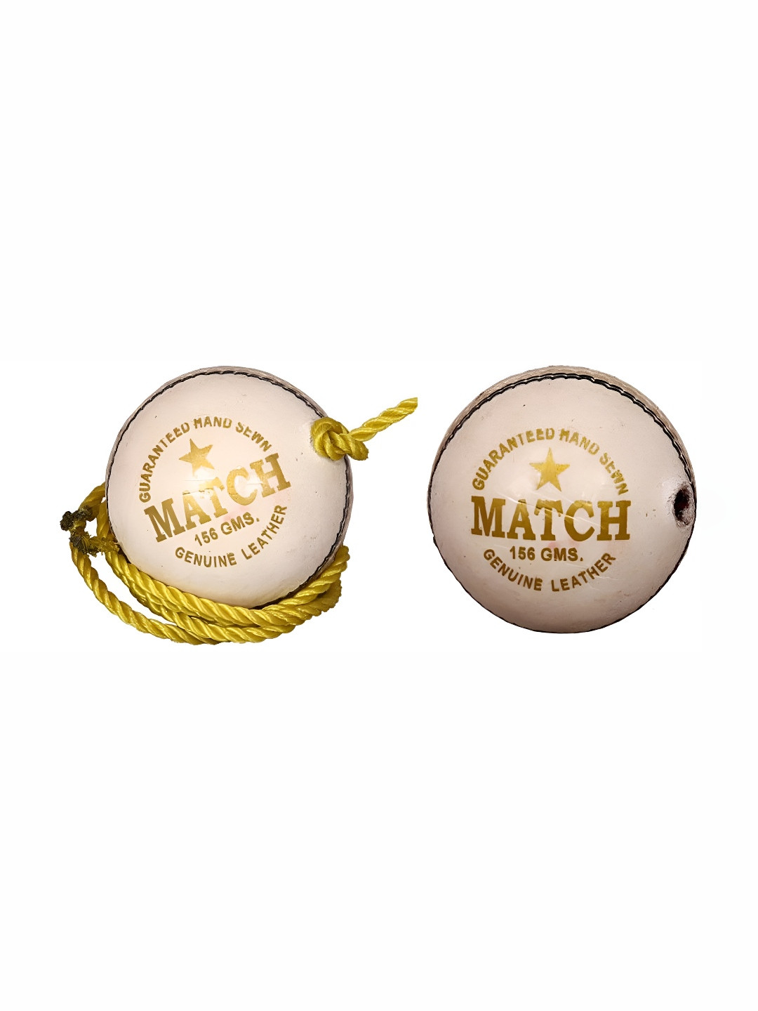 

HackerX 2-Pcs Leather Sports Hanging Cricket Ball, White
