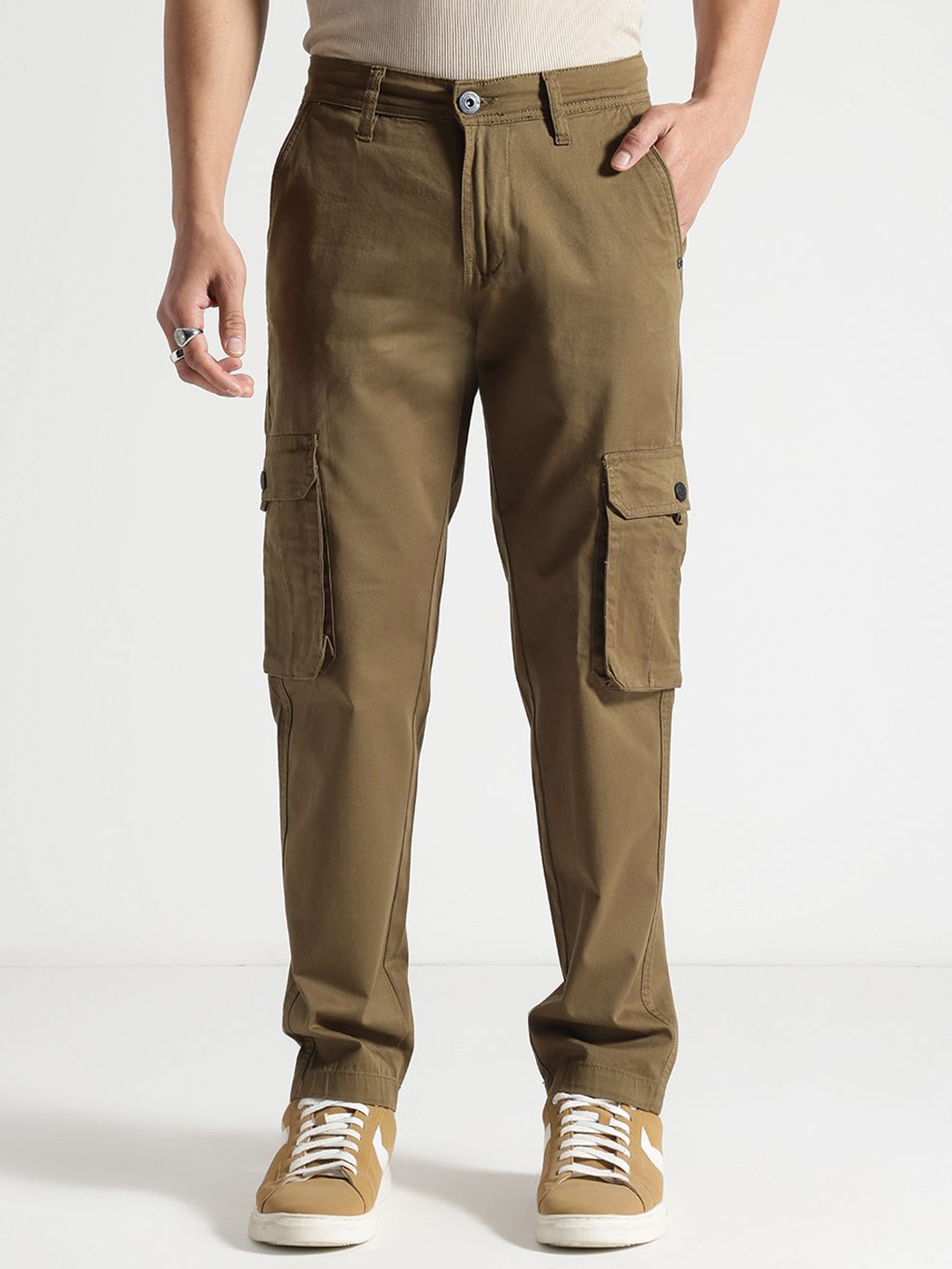 

Code 61 Men Low-Rise Stretchable Jeans, Olive